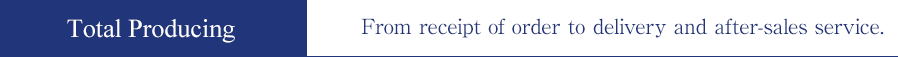 From receipt of order to delivery and after-sales service.